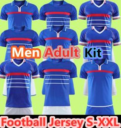 Kit homme enfants 1984 1998 2000 RETRO maillot de football Frenchy ZIDANE HENRY MAILLOT DE FOOT uniformes de la finale de l'Euro maillots de football chemise 11