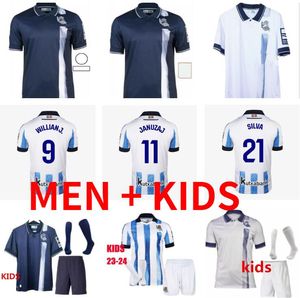 Heren kinderkit Real Sociedad 2023 2024 voetbalshirt Merino OYARZABAL Isak Guridi Januzaj DAVID SILVA Robin Le Normand JUANMI 23 24 camiseta de futbol voetbalshirt