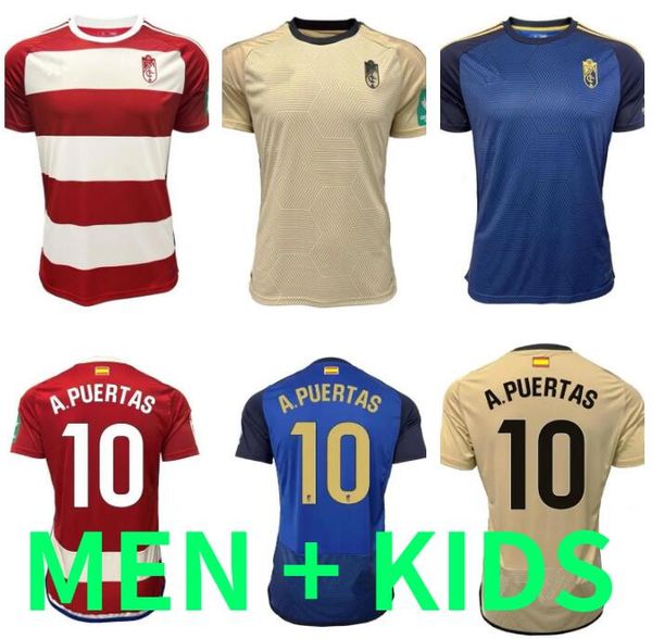 23 24 maillots de football Granada CF MOLINA soro allemand L. Suarez A.PUERTAS 2023 2024 DOMINGOS D. D.MACHIS AZEEZ C.NEVA domicile loin 3e hommes enfants kit chemise uniformes de football