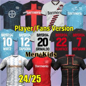 Maillots Bayer 04 Leverkusen Maillots de football Kit Home Away troisième WIRTZ BONIFACE FRIMPONG Schick HINCAPIE Kits de maillots de football Bay Leverkusen