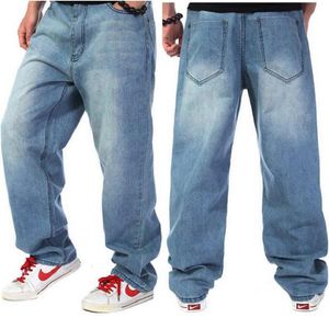 Homme jean ample hiphop skateboard jean baggy pantalon denim pantalon hip hop homme Streetwear rétro Denim taille 30-46232R