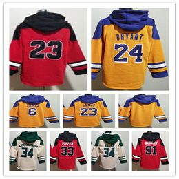 Man LA Chicago Milwaukee Basketbal Sweatshirts Hoodies Jersey 23 Michael 91 Rodman 33 Pippen Giannis 34 Antetokounmpo Ray 34 Allen LeBron 23 6 James 8 24 KB BRYANT