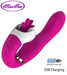 Man nuo 12 snelheid rotatie orale seks tong likken speelgoed g spot dildo vibrators vibreren clitoris stimulator seksspeeltjes voor vrouwen J1908263152
