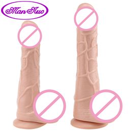 Man nuo 2 taille gode réaliste avec ventouse godes en Silicone mâle pénis artificiel Gay produits sexy jouet adulte pour femmes articles de beauté