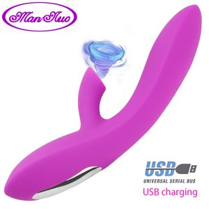 Man nuo G Point Clitoris Vibrateur Sex Toys pour Femmes Clit Sucker Mamelon Sucer Réglable 12 Aspiration 12 Vibration USB Charge Y1892903