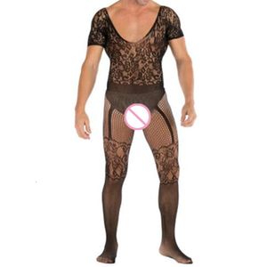 Costumi da uomo Pamas Lingerie sexy Bodystocking erotico Catsuit Taglie forti Body da uomo Crotchless Hot Sleepwear