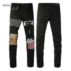 Pantalon de l'homme skinny autocollants légers lavage Amri Jeans Ripped Motorcycle Rock Revival Joggers True Religions Amri Men Men de haute qualité Brand Brand Jeans 2493