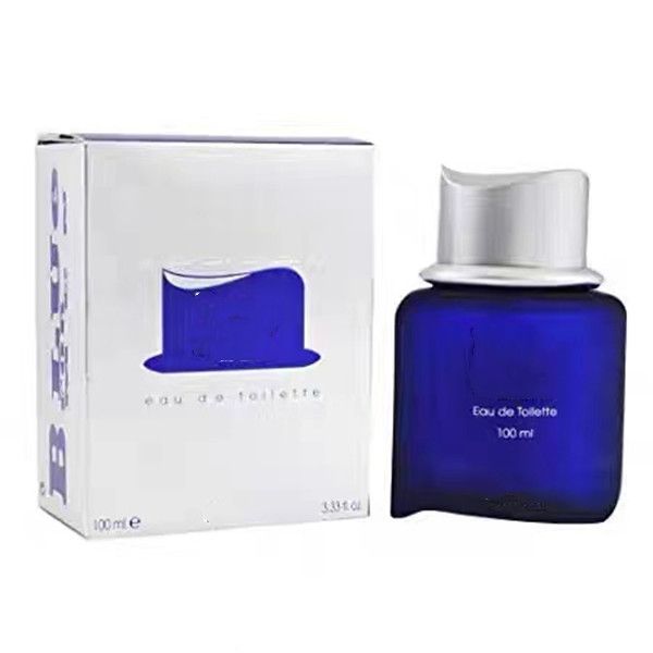 Perfume para hombre Fragancia masculina EDT masculino 100 ML Fragancias cítricas picantes y ricas Botella de vidrio gruesa azul oscuro gris cuerpo entrega rápida
