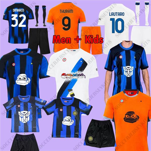 maillot inter milan LUKAKU BARELLA CORREA DZEKO LAUTARO BROZOVIC GOSENS 24 25 maillot de football 2024 2025 uniformes hommes kits enfants ensembles