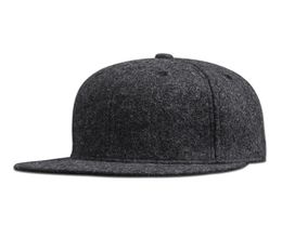 Homme Plus baseball ajusté Big Hip Hop Wool Hat dos fermé grande taille en feutre Cap 56cm 58cm 60cm 62cm 64cm6191294