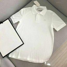 Man polo shirt t shirts budge letters ontwerper heren teet zomer korte t-shirt casual tops Aziatische maat M-4XL 1019