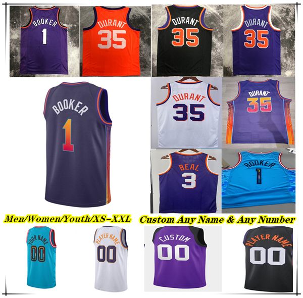 Maillot de basket-ball imprimé Kevin Durant PHX City Edition Devin Booker Bradley Beal Eric Gordon Grayson Allen Jusuf Nurkic Drew Eubanks Steve Nash SUN Charles Barkley