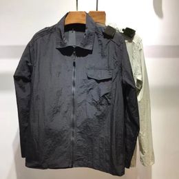 Man's Casual Solid Jacket Ademend en Duurzame Lange Mouwen 2 Kleuren Formele Soft Slim Fit Fashion Shirt
