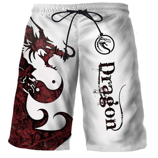 Man Shorts Cool Tiger Wolf Summer cómodo Surfboard Hawaiian Rápido Deportes Deportivos Deportes Playa Palabra Shorts Madrones Corriendo de baloncesto Gry Entrenamiento