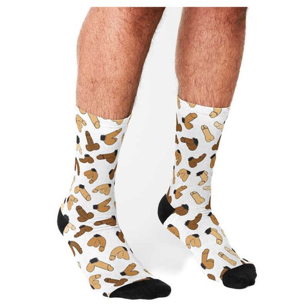 Drôle Homme Chaussettes En Gros Compression Coton Pénis Hommes Chaussettes Amour Vulve Diversité Rose Marron Coeurs Harajuku Hommes Heureux Hip Hop Nouveauté Garçons Casual Fou