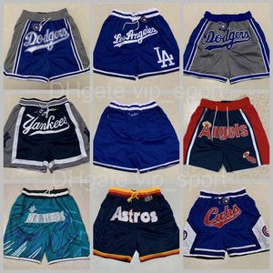 Short de sport pour homme Short de basket-ball Team Baseball Just Don Sport Wear Pantalon avec poche zippée Pantalon de survêtement Bleu Blanc Noir Hommes Ed 2024