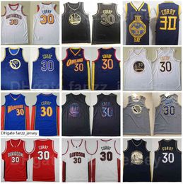 Man Stephen Curry Basketbal Jersey 30 Davidson Wildcats College Black Navy Blue White Green Red Team Ademend Borduurwerk en naaien Puur katoen