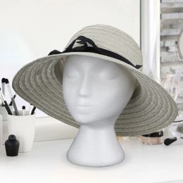 Man piepschuim mannequin hoofdmodel hoed display stand zwart 48,5 cm hoofdomtrek accessoires 12,6 inch hoge diy stabiele basis