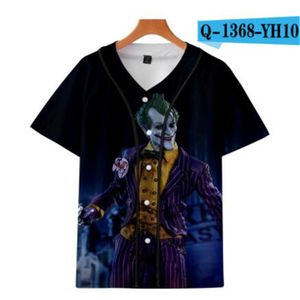 Homme D'été Baseball Jersey Boutons T-shirts 3D Imprimé Streetwear T-shirts Chemises Hip Hop Vêtements Bonne Qualité 088