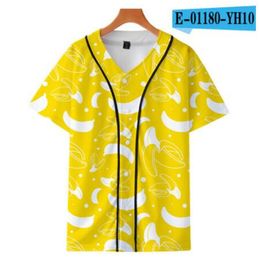 Camiseta barata de verano para hombre, camiseta de béisbol con estampado de Anime 3D, camiseta transpirable, ropa de Hip Hop, venta al por mayor 051