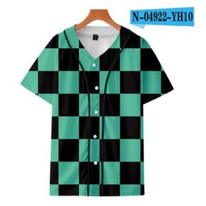 Man Zomer Goedkope Tshirt Baseball Jersey Anime 3D Gedrukt Ademend T-shirt Hip Hop Kleding Groothandel 073