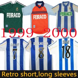 1999 2000 Deportivo de la Coruna Retro Soccer Jersey 99 00 Deportivo La Coruna Valeron Makaay Bebeto Bitinho Classic Vintage Football Shirt Away Away Green Third