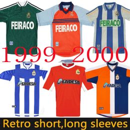 1999 2000 Deportivo de la Coruna Retro Soccer Jersey 99 00 Deportivo La Coruna Valeron Makaay Bebeto Bitinho Classic Vintage Football Shirt Home Away Green Third Green
