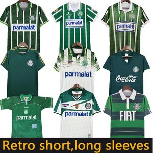 Palmeiras Soccer Jersey Retro Home Green Away White R Carlos Edmundo Zinho Rivaldo Evair 1999 1997 1996 1994 1993 1992 1980 Camisa de fútbol 93 94 95 96 97 98 99 Tops