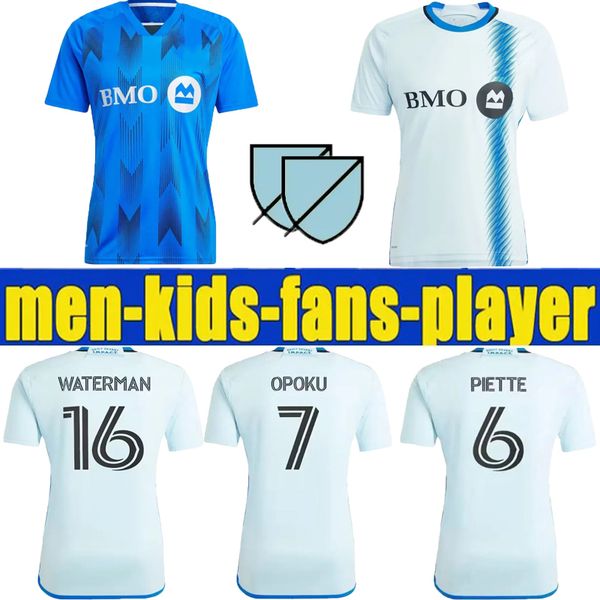 2023 2024 CF Montréal Maillot Soccer Jerseys Kid Kit Man 23 24 Football Shirts Home Light Blue Royal Away Mens Uniforme Wanyama Binks Piette Miljevic Duke Quioto Boy