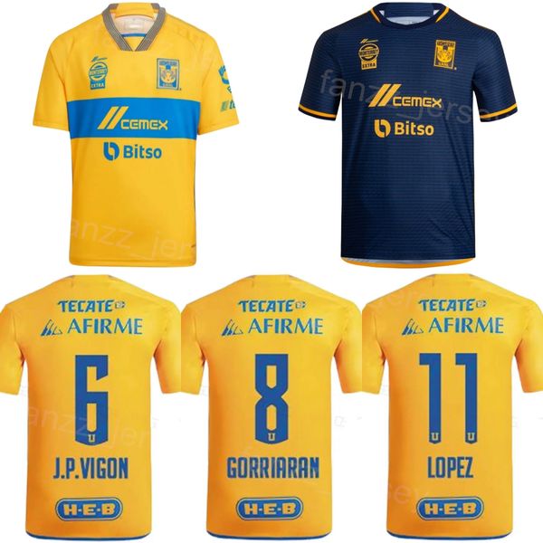 Man Tigres UANL 10 GIGNAC Soccer Jersey 2023 24 Club Team 9 IBANEZ 6 VIGON 23 QUINONES 22 FULGENCIO 27 ANGULO 5 CARIOCA 8 GORRIARAN PIZARRO AQUINO Kits de camiseta de fútbol