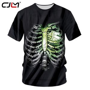 Homme tendance t-shirts chemise 3D imprimé drôle os humains et argent t-shirts surdimensionné 5Xl 6XL Harajuku été O cou t-shirt 220623