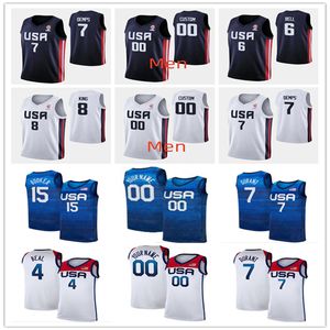 Camisetas impresas de baloncesto de la Copa del Mundo 2023 de EE. UU. 8 PAOLO BANCHERO 10 Anthony Edwards 13 Jaren Jackson Jr 15 Austin Reaves 11 Jalen Brunson 5 Mikal Bridges 7 Durant Holiday