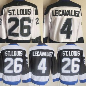 Man Vintage Hockey 4 Vincent Lecavalier Jerseys 26 Martin Retro Classic CCM Teamkleur Zwart Wit Borduren en naaien voor sportfans Ademende gepensioneerde trui