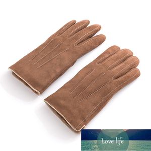 Homme hiver garder l'écran tactile chaud et velours à l'intérieur des gants de mode mâle style simple épaississement de tissu en daim gants en plein air Price usine de conception experte qualité