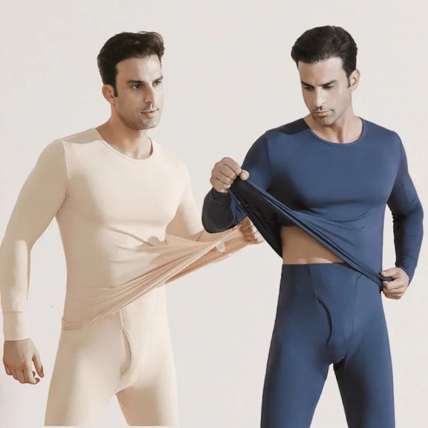 Man Winter Sous-vêtements thermiques plus en velours épaississant long johns enlece