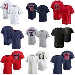 Homme femme jeunesse baseball 28 Tanner Bibee Jersey 41 Logan Allen 10 Ramon Laureano 17 Will Brennan 23 Bo Naylor 13 Gabriel Arias 11 Jose Ramirez Cooperstown Yindianren