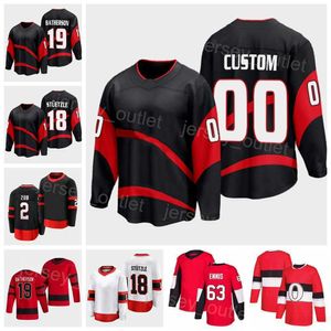 Man Vrouw Jeugd Hockey''Nhl''Reverse Retro 18 Tim Stutzle Jersey 19 Drake Batherson 63 Tyler Ennis 2 Artem Zub 31 Anton Forsberg 10 Alex