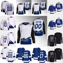 Homme Femme Youth Hockey Stadium Series 21 Brayden Point Jersey 91 Steven Stamkos 77 Victor Hedman 86 Nikita Kucherov 88 Andrei Vasilevskiy 17''Nhl''shirt