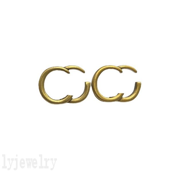 Boucles d'oreilles de luxe homme femme amour couleur or 14 carats filles adolescentes pendantes alliage chic double lettres commémoration jour dame bijoux concepteurs Boucles d'oreilles ZB016 F23