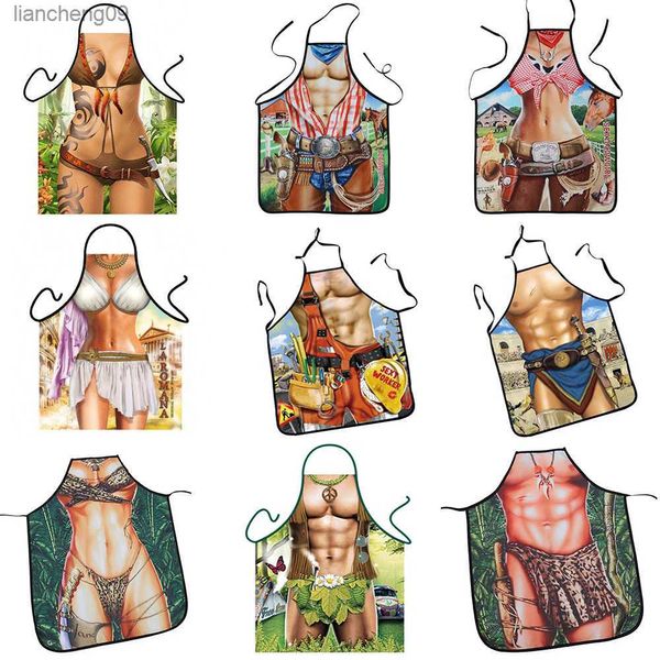 Homme Femmes Tabliers Sexy Dîner Tablier De Cuisine Tablier De Cuisine Adulte 1 Pcs Creative 3D Drôle Tablier Super Hero Tablier De Cuisine L230620