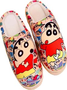 Homme femme pantoufles crayon shinchan home hiver home dessin animé japonais anime Pantufa zapatilla 47S4528157