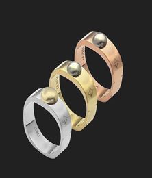 Anillos de racimo de acero de titanio para hombre y mujer, iniciales grabadas, flor, remache único, anillo de banda de brazalete de nanograma, joyería 1194267