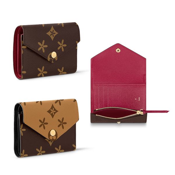 Hombre Mujer Carteras Monedero Monedero Diseñador Cuero Marrón Flor M41938 Victorine Wallet Tarjeta de crédito de alta calidad Titular de la tarjeta Monederos de cadena Bolsa de llaves Regalo