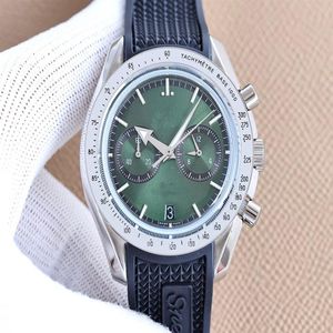Man Horloges Chronograaf VK Beweging Diameter 43.5mm Bolle Pot Cover Glas Brede Pijl Pointer Watch221E