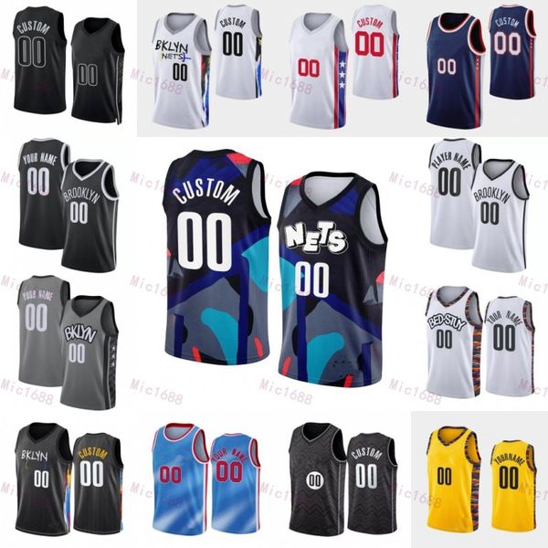 Homme Youth Basketball City Mikal Bridges Jersey 1 Dorian Finney-Smith 28 Harry Giles III 14 Lonnie Walker IV 8 Cameron Johnson 2 Icon Noir Blanc Bleu Gris Impression personnalisée