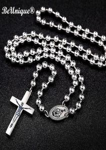 Man039s Luxury Steel Catholic Rosary Charm Collier Pendent Center Pieconnecteurs Christmas Religious Goods 2106213729559