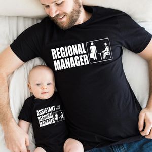 Manager shirt bijpassende vader zoon het kantoor familie outfits 1e kinderen tshirt vaderdagcadeau 240226