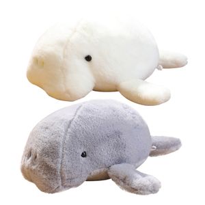 Manatee Anime Cute Dugong Plushie Sea Cow Plush Toys Lifelike Animals Simulation Gevulde pop Kawai speelgoedgeschenken Kinderen