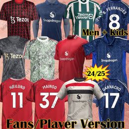 Manchestee United Soccer Jerseys Kindervoetbalkits 24 25 Stone Roses United Mainoo Rashford Garnacho Hojlund Casemiro Fernandes Martinez Martial Eriksen Untied Untied