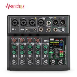 Manchez G7 Mini table de mixage de carte son à 7 canaux, console USB DJ karaoké, smartphone, enregistrement sur ordinateur professionnel, diffusion en direct 48 V, 240110